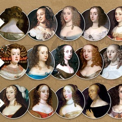Пазл: Женские причёски 17 век