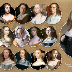 Пазл: Женские причёски 17 век