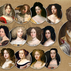 Пазл: Женские причёски 17 век