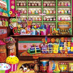 Пазл: Винтажный магазин сладостей