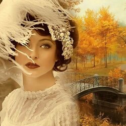 Пазл: Девушка в шляпе
