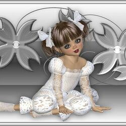 Пазл: Девочка в белом