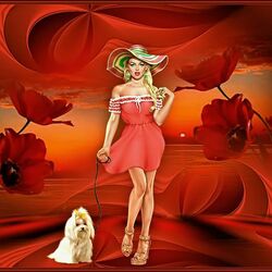 Пазл: Белая собачка