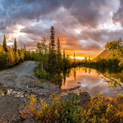 Пазл: Закат в горах