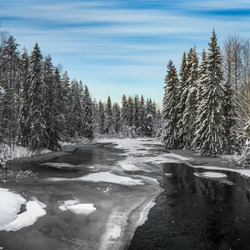 Пазл: Река зимой