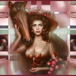 Пазл: Дама с лошадью