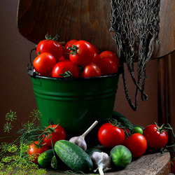 Пазл: Натюрморт с помидорами