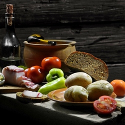 Пазл: Натюрморт с деревенской едой