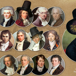 Пазл: Мужские причёски 18 век