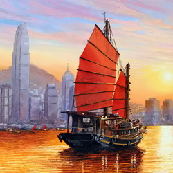 Пазл:  Гонконгский закат 