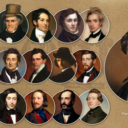 Пазл: Мужские причёски 19 век