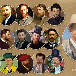 Пазл: Мужские причёски 19 век