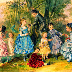 Пазл: Детская  мода 1873 год 