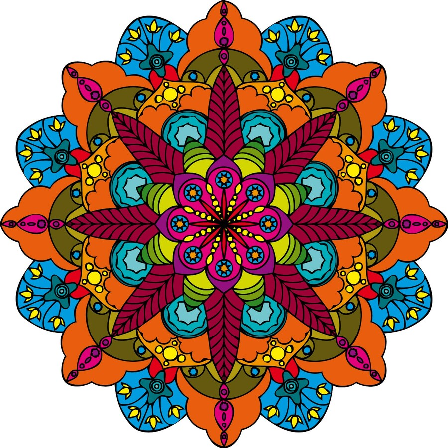 Пазл «Мандала» из 625 элементов | Собрать онлайн пазл №247042