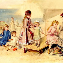 Пазл: Детская  мода, 1879 год 