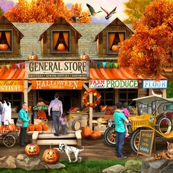 Пазл: Осенний магазин