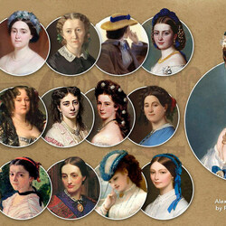 Пазл: Женские причёски 19 век
