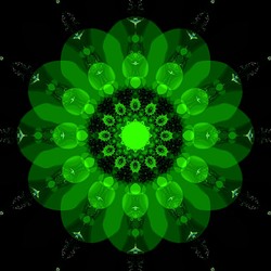 Пазл: Мандала зеленая