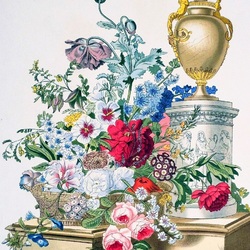 Пазл: Букет цветов и ваза