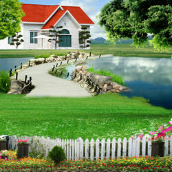 Пазл: Домик  с красной крышей