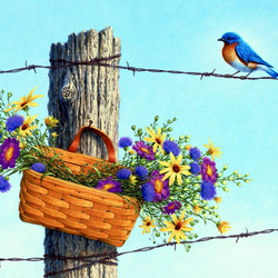 Пазл: Цветы для птахи