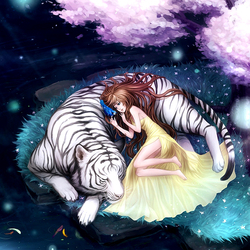 Пазл: Белый тигр