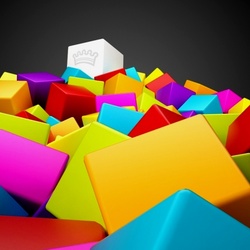 Пазл: Цветные кубики