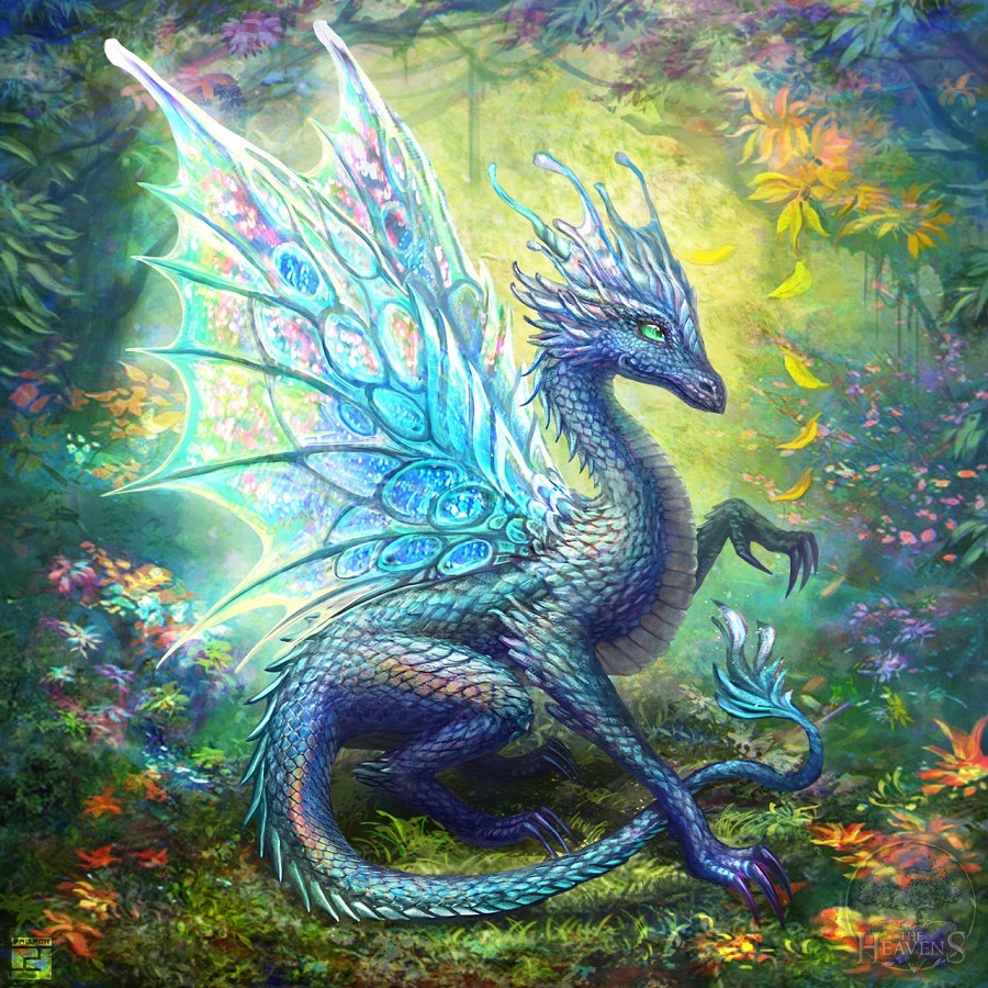 Пазл «Молодой дракон-бабочка» из 225 элементов | Собрать онлайн пазл ...