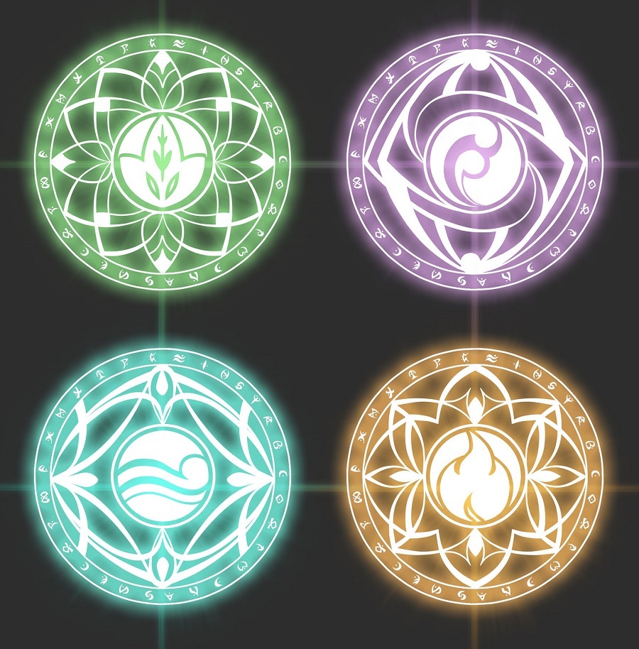 Пазл «Волшебные круги стихий» из 225 элементов | Собрать онлайн пазл ...