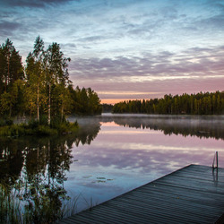 Пазл: Утро на реке