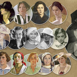 Пазл: Женские причёски и шляпки 20 век
