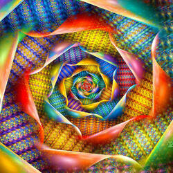 Пазл: Цветные спирали