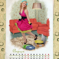 Пазл: Ретро календарь