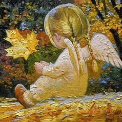 Пазл: Маленький ангел осени