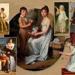 Пазл: Детская мода в живописи 18 век