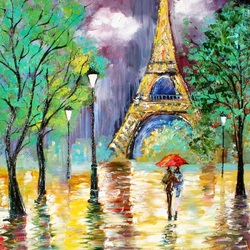 Пазл: Дождливая романтика Парижа 
