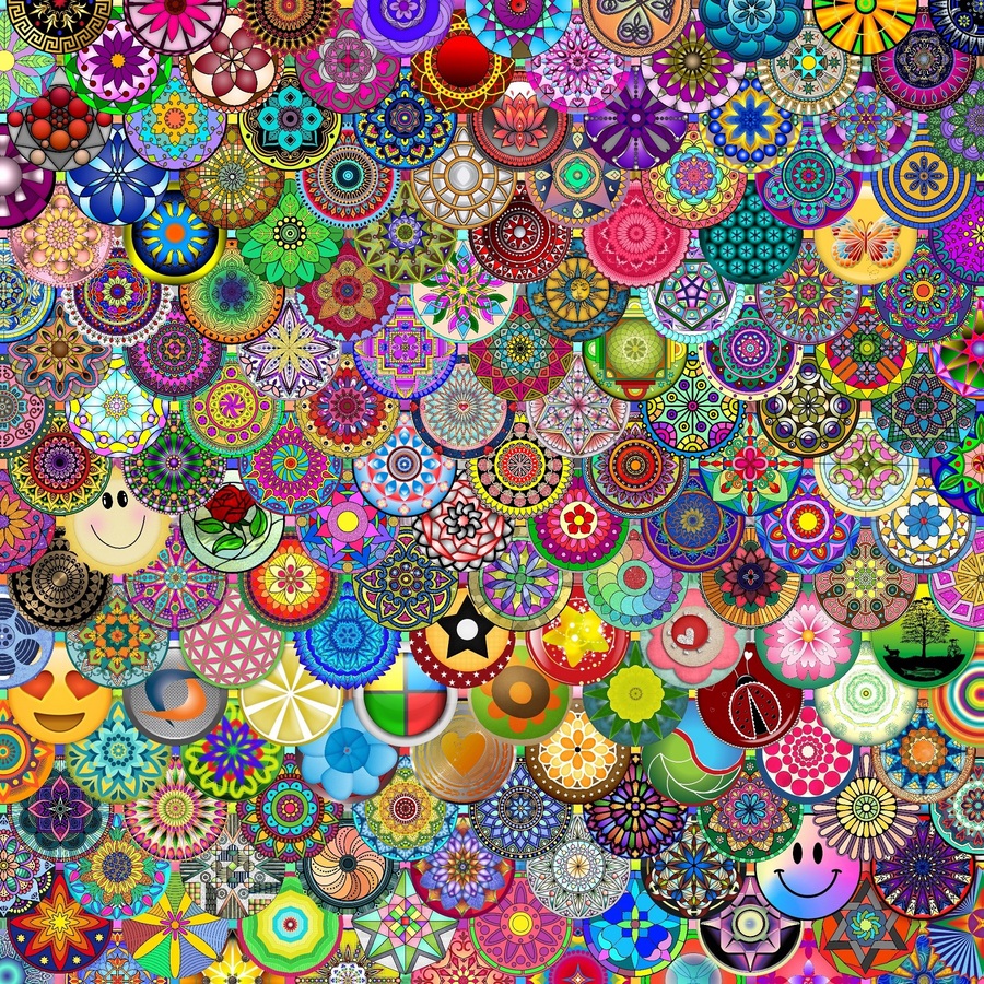 Пазл «Коллаж» из 900 элементов | Собрать онлайн пазл №257951