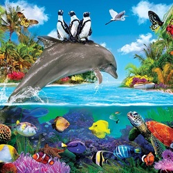 Пазл: Наездники дельфина