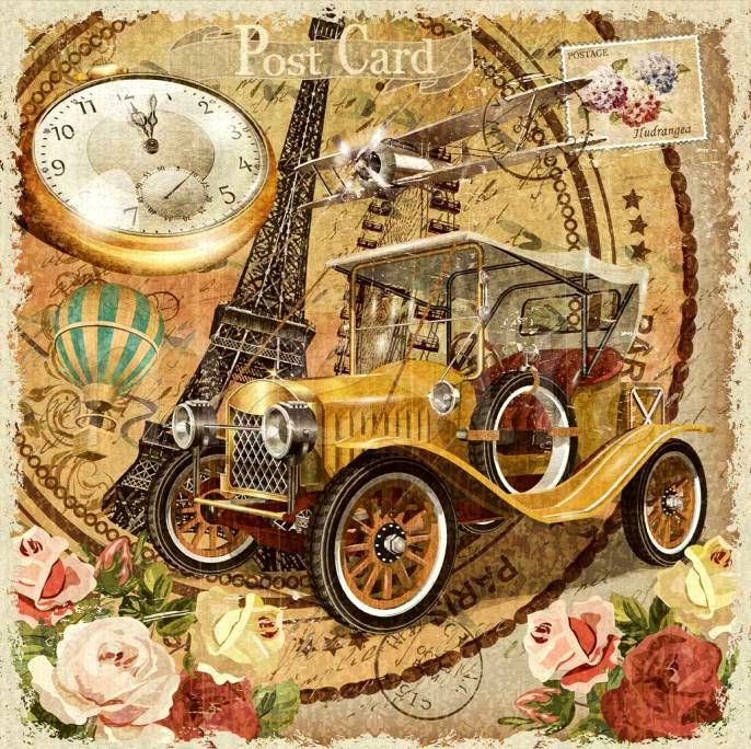 Пазл «Винтажная открытка» из 144 элементов | Собрать онлайн пазл №258701