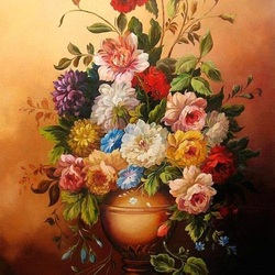 Пазл: Цветы в вазе