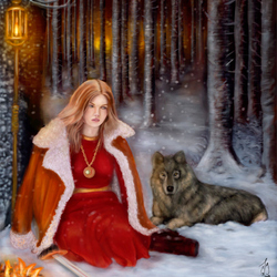 Пазл: Леди и волк/The Lady And The Wolf