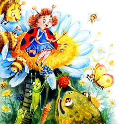 Пазл: Божья коровка и её друзья