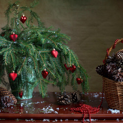 Пазл: Корзина шишек