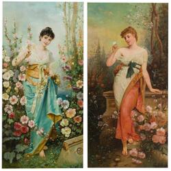 Пазл: Красавицы в цветах