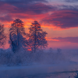Пазл: Холодный восход солнца