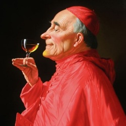 Пазл: Монах с бокалом вина