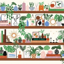 Пазл: Шкаф с растениями