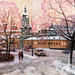 Пазл: Москва под снегом