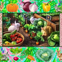 Пазл: Кролики в огороде