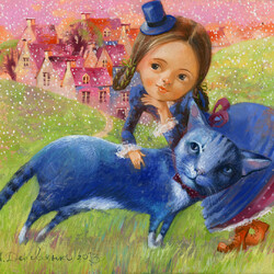 Пазл: Синий кот